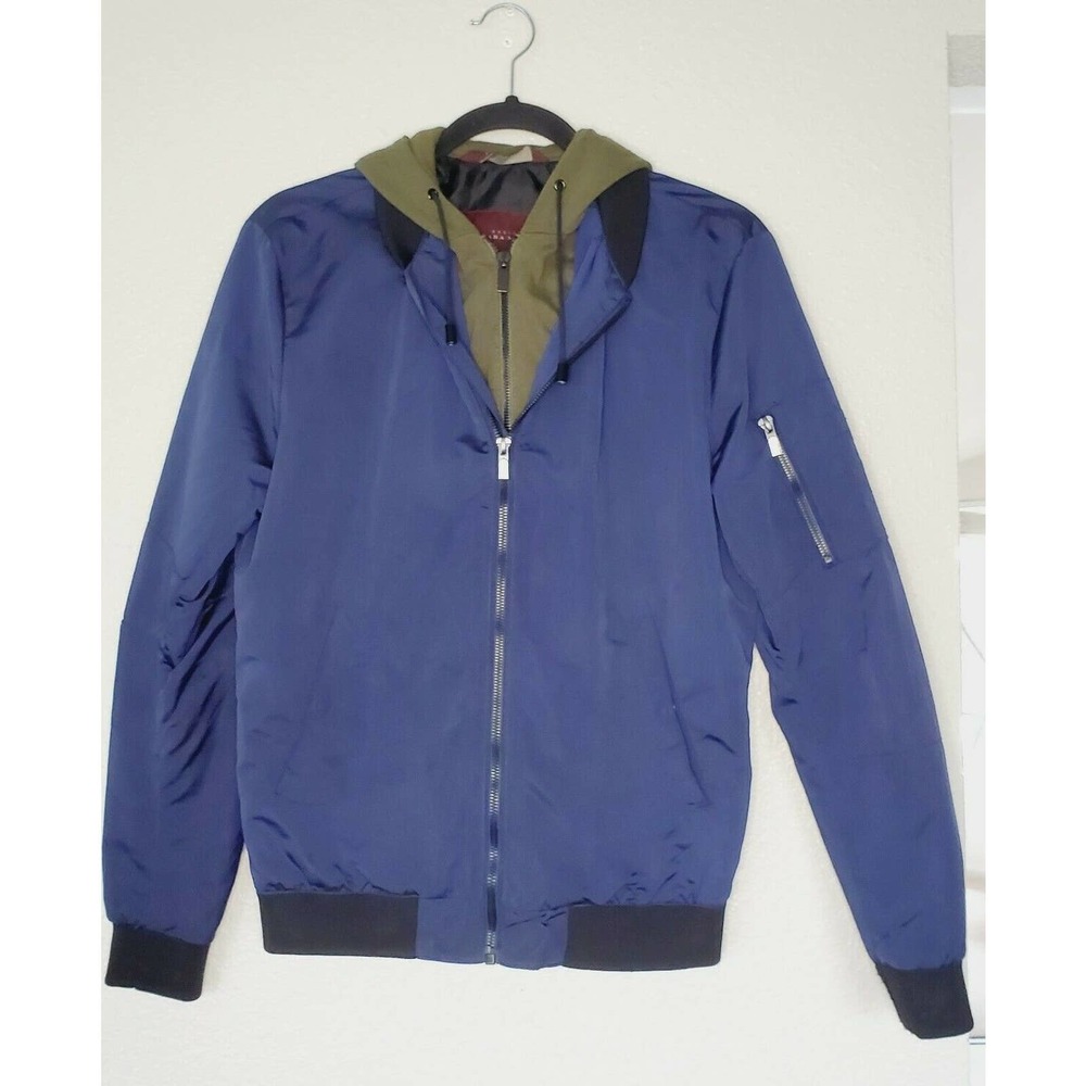 Zara Man Basic Sweater Bomber Hoodie Double Zip Jacket. Size Mens S (XS)
